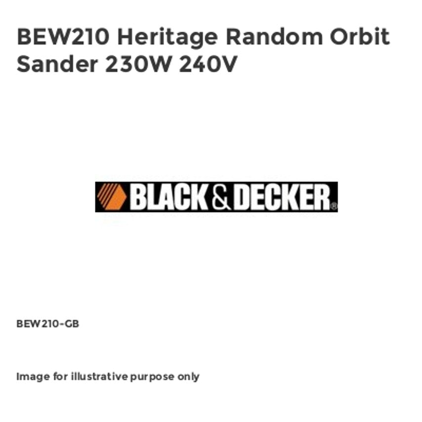 BEW210 Heritage Random Orbital Sander 230W 240V B/DBEW210