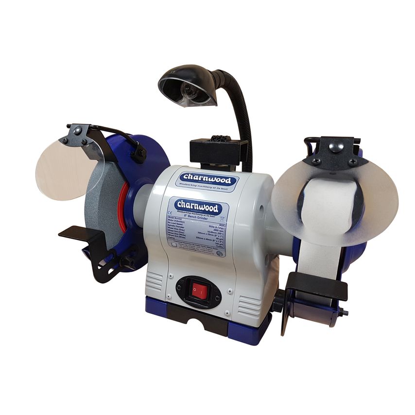 BG8 8" Bench Grinder, 20mm Grey Stone, 40mm White Stone