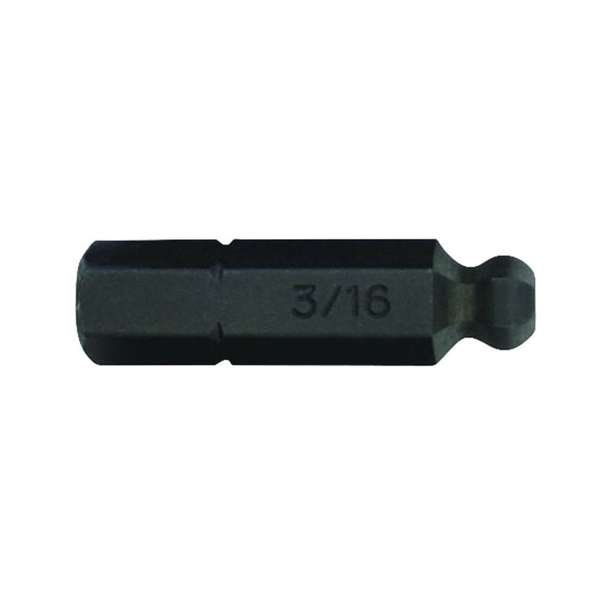 BI3/16" Ball End Hex Insert Bit, 3/16", 11010