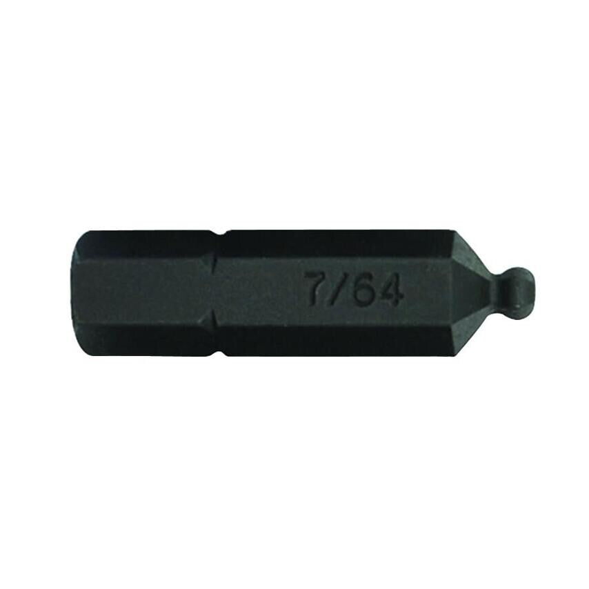 BI7/64" Ball End Hex Insert Bit, 7/64", 11006