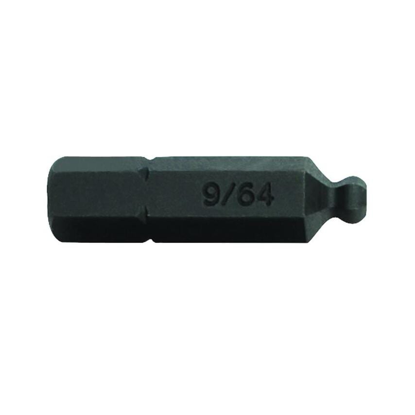BI9/64" Ball End Hex Insert Bit, 9/64", 11008