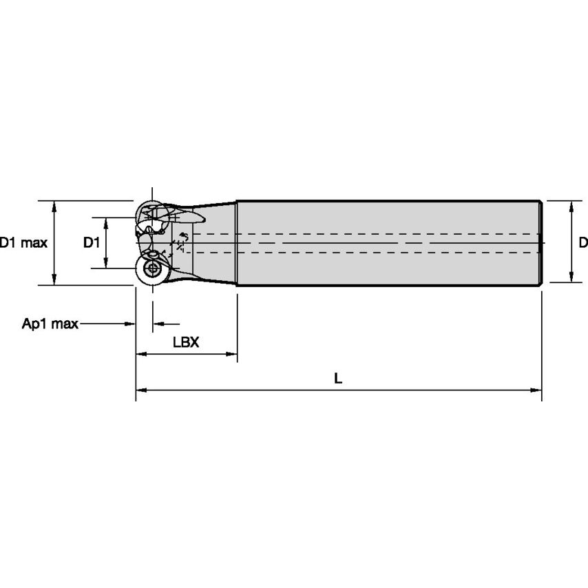 BMD125R1203C125L700 Daisy End Mill D1.25 Z3 RP1204