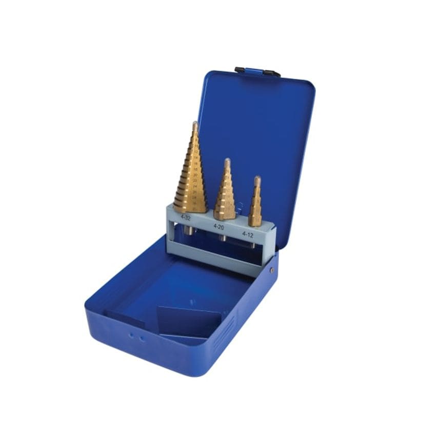 B/S20504 Bluespot Tools Step Drill Set 4-32MM 3 Piece