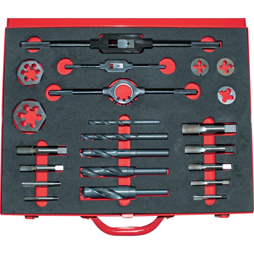 BSP (F) 22-Pce HSS Threading Set in Case
