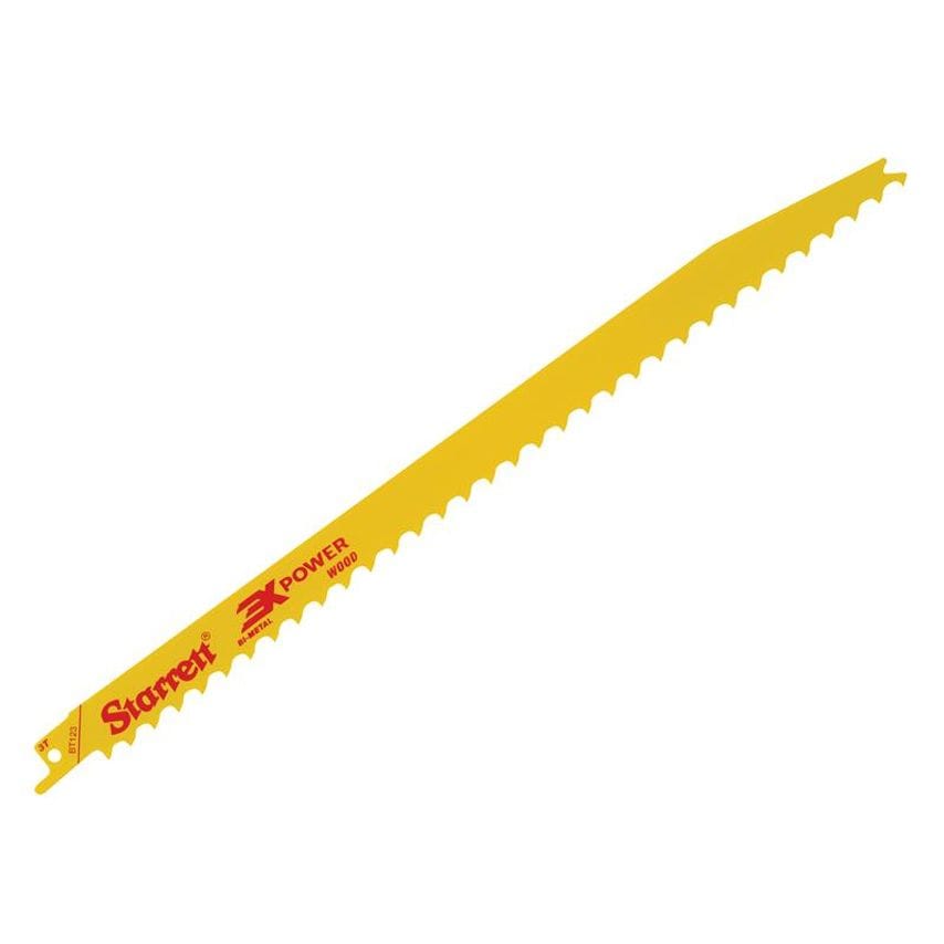BT123-5 Bi-Metal Reciprocating Blade, Wood Tapered 300mm 3 TPI (Pack 5) STRBT1235