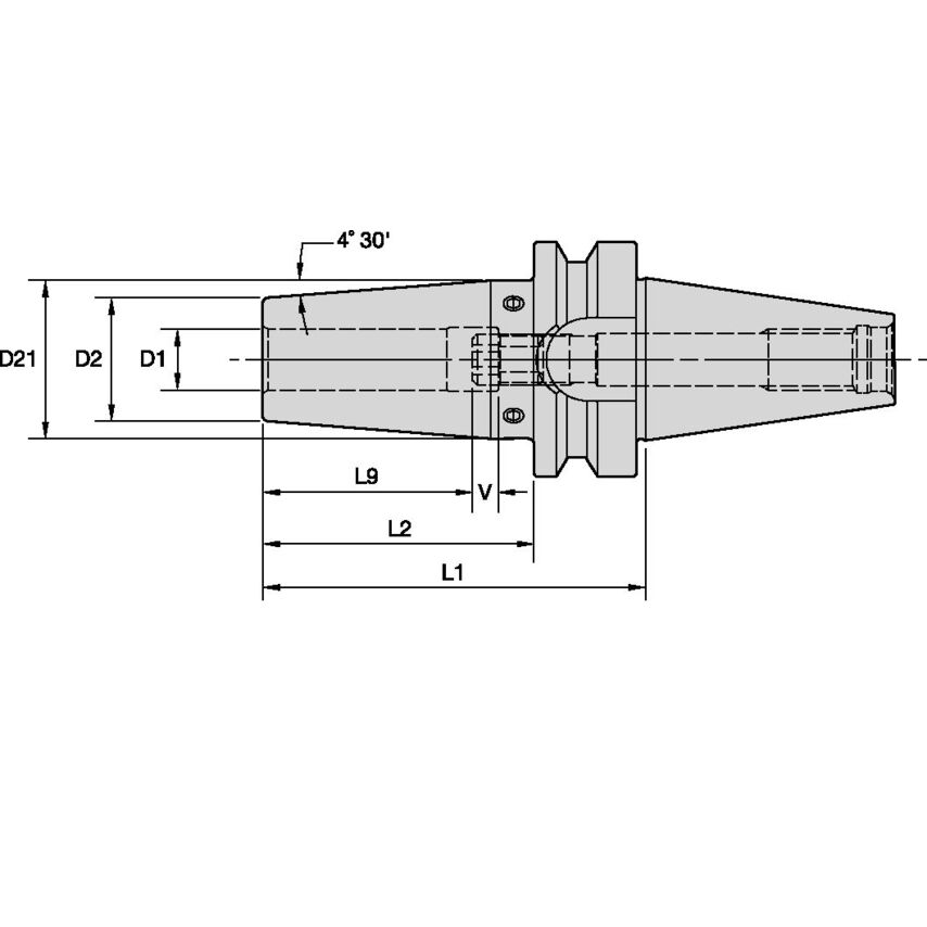 BT30HPVTT08075m 8mm Shrink Fit - HPV - BT30