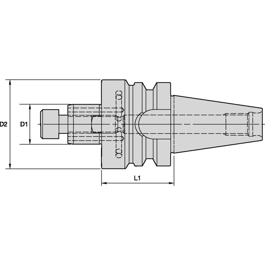 BT30SMC16050m 16mm Shell Mill Adapter Coolant - BT30