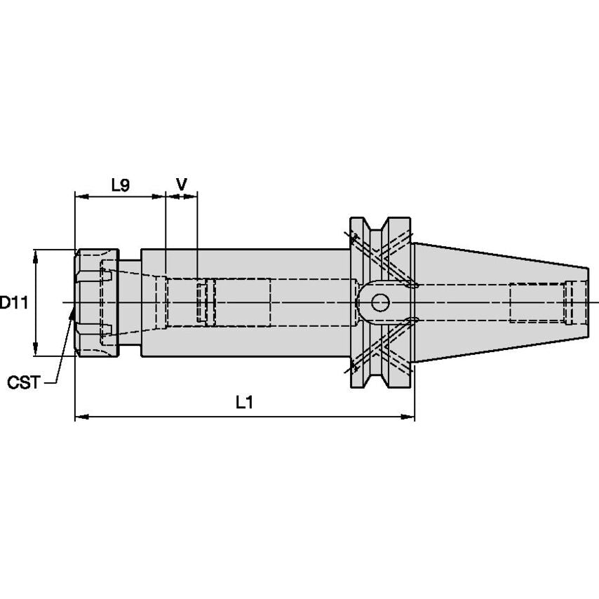 BT40BER32150m BT40 Formb - ER32 Collet Chuck