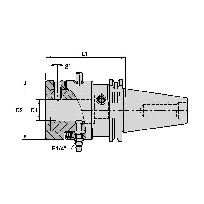 BT40BEWD32114m Clamping Chuck Drill-Fix Exc B