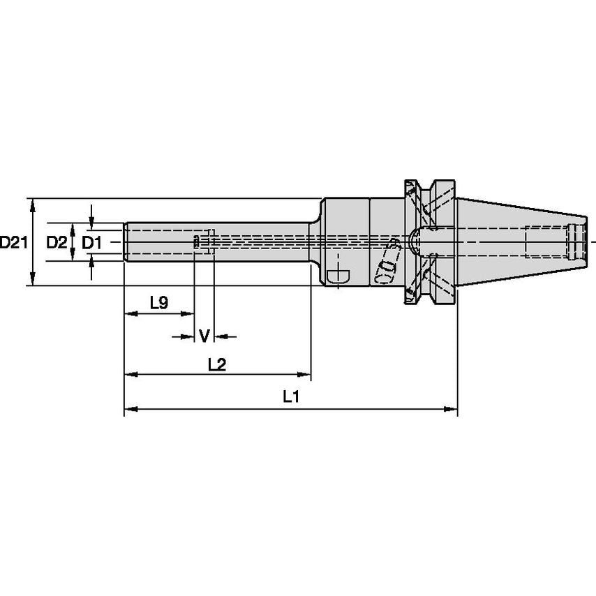 BT40BHCSL12170m BT40 Hydraulic Chuck Slim Line