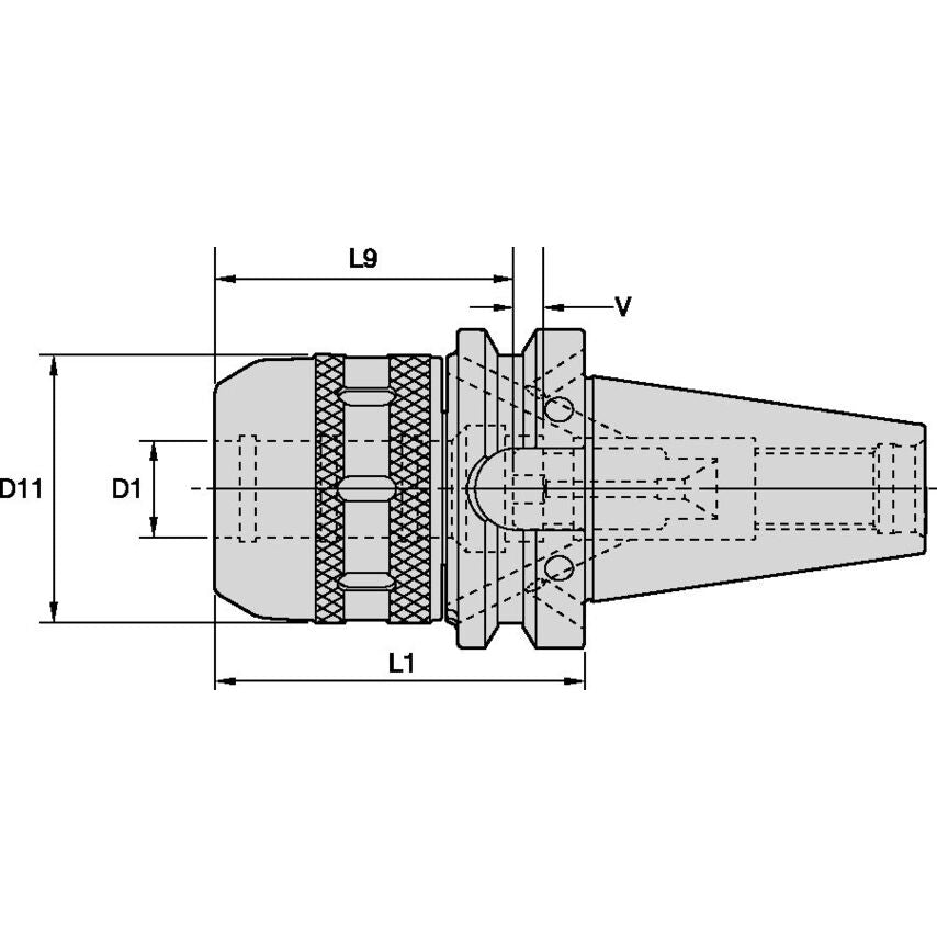 BT40BHPMC125354 1 1/4 Milling Chuck - BT40 for