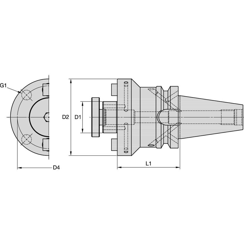 BT40BSMC075400 3/4 SMA - Pilot Coolant - BT40