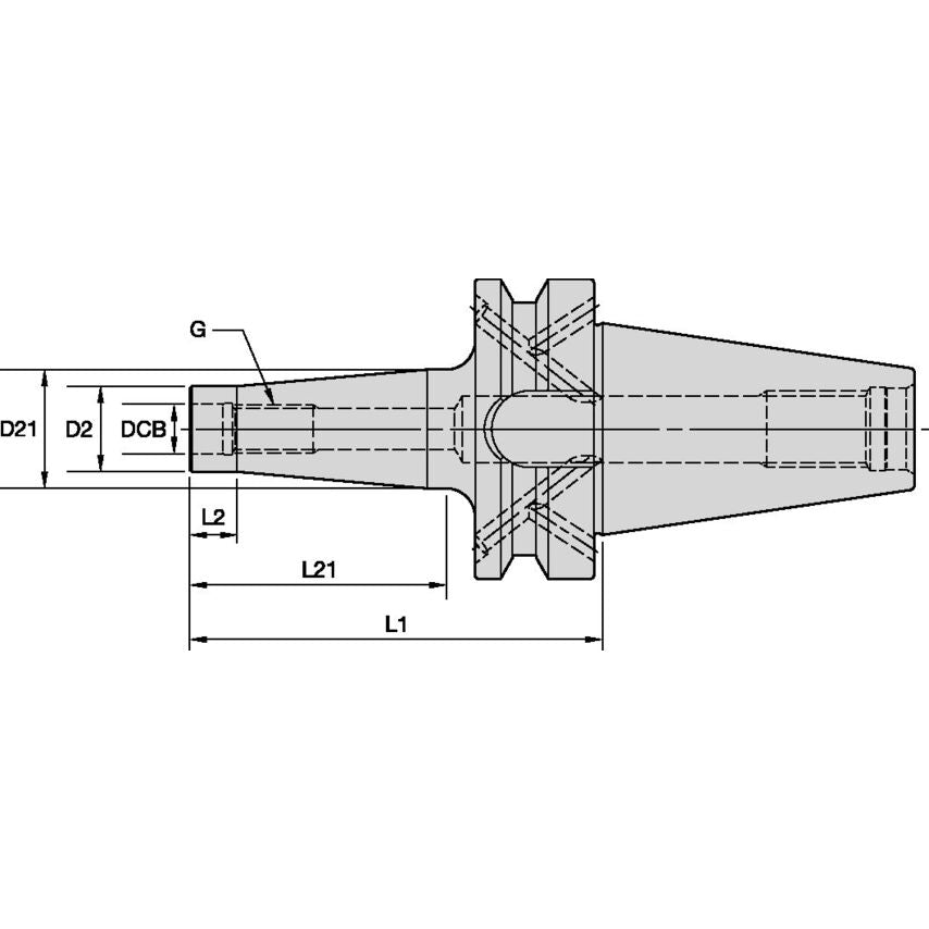 BT40BST12127m BT40 Screw on Adapter - Form B