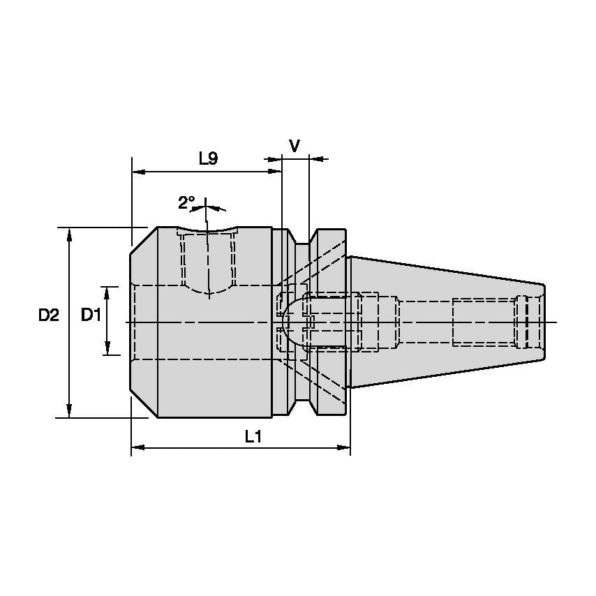 BT40BSWN32075M Chuck DIN1835 SWN BT40 32