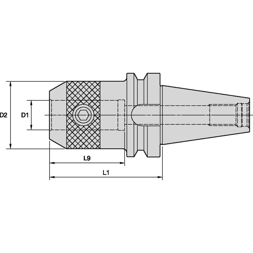BT40EM100500 1 End Mill Adapter