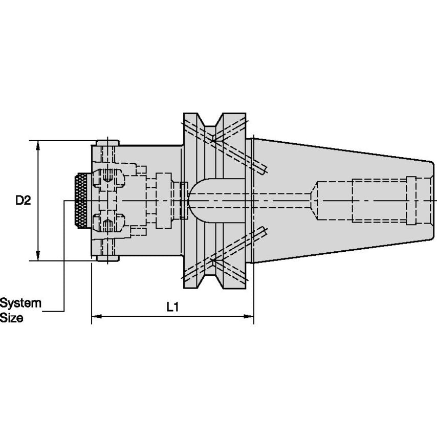 BT50BHSK63075m Adapter BT50 HSK63 B