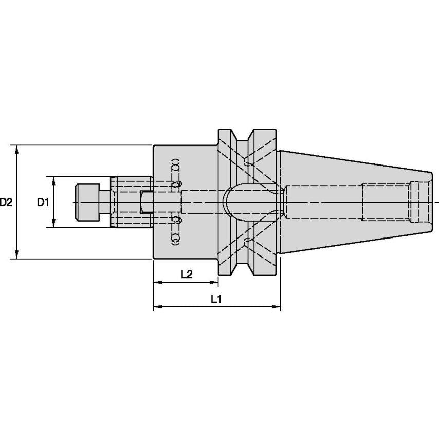 BT50BSM2C16045m 16mm Shell Mill Adapter Coolant - BT50 - Small