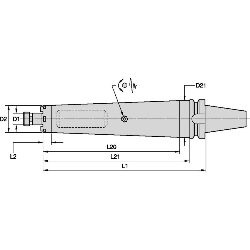 BT50BTDSMC32330m 32mm Tunable SMA x 330mm BT50