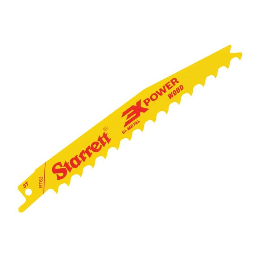 BT63-5 Bi-Metal Reciprocating Blade, Wood Tapered 152mm 3 TPI (Pack 5) STRBT635