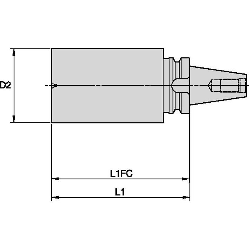 BTKV40BB104200m BT40 Face Contact - Blank 104X