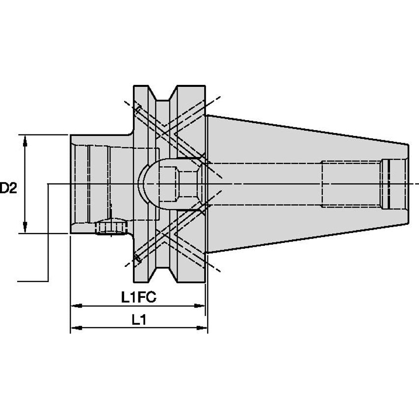 BTKV40BKM50120m BT40 Face Contact Form B - KM5