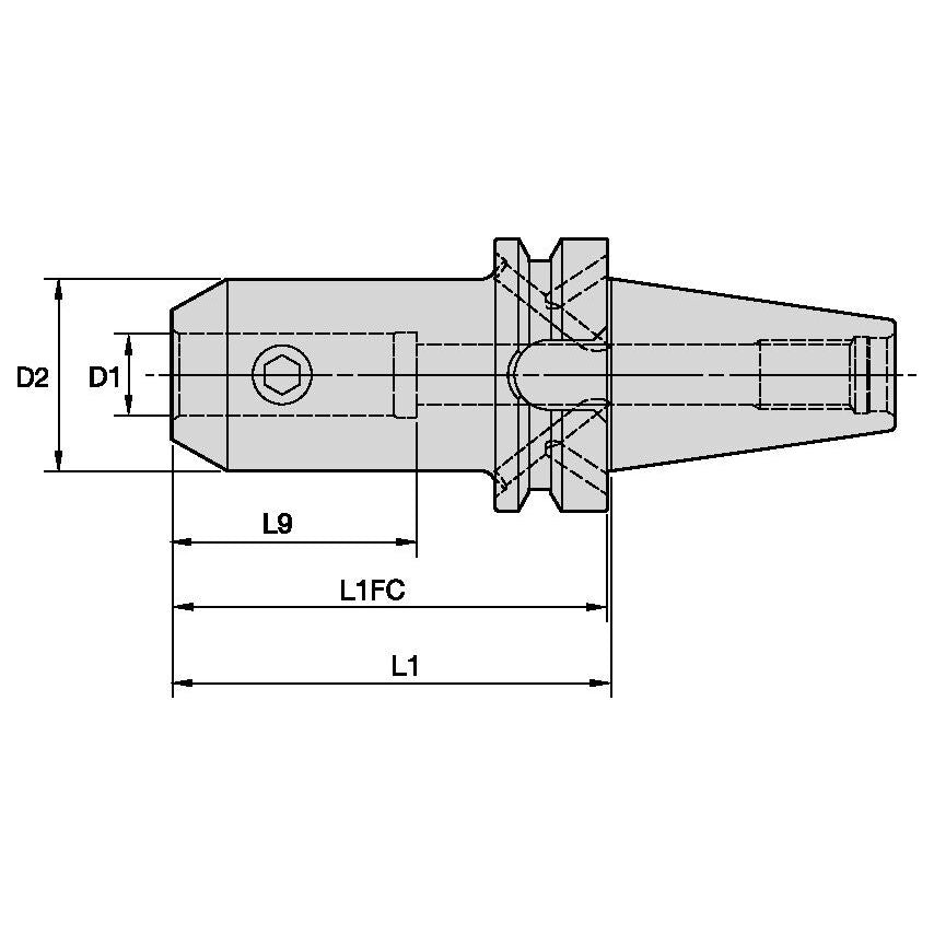 BTKV50BEM075400 3/4 End Mill Adapter - BTKV 50