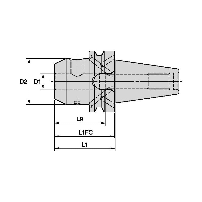 BTKV50BEM20080m 20mm End Mill Adapter - BTKV 50