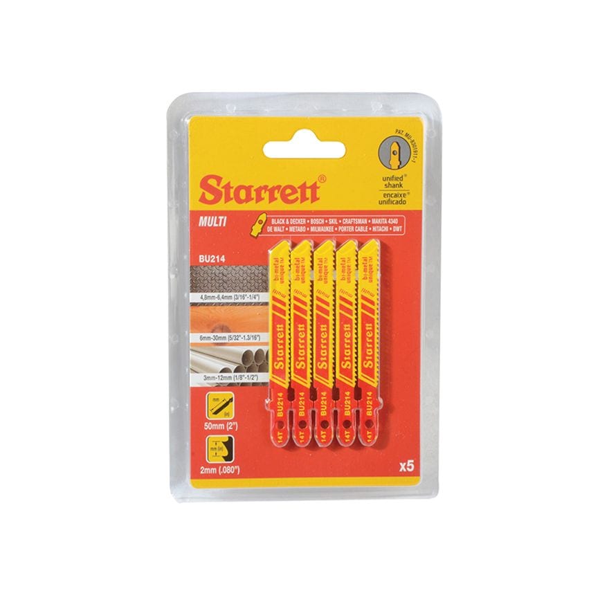 BU214-5 Multi Purpose Jig Saw Blades Pack of 5 STRBU2145