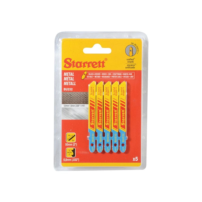 BU232-5 Metal Cutting Jigsaw Blades Pack of 5 STRBU2325