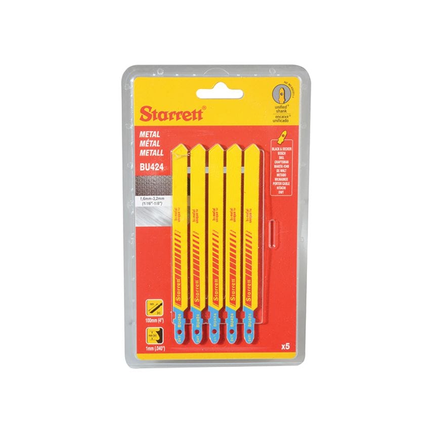 BU424-5 Metal Cutting Jigsaw Blades Pack of 5 STRBU4245