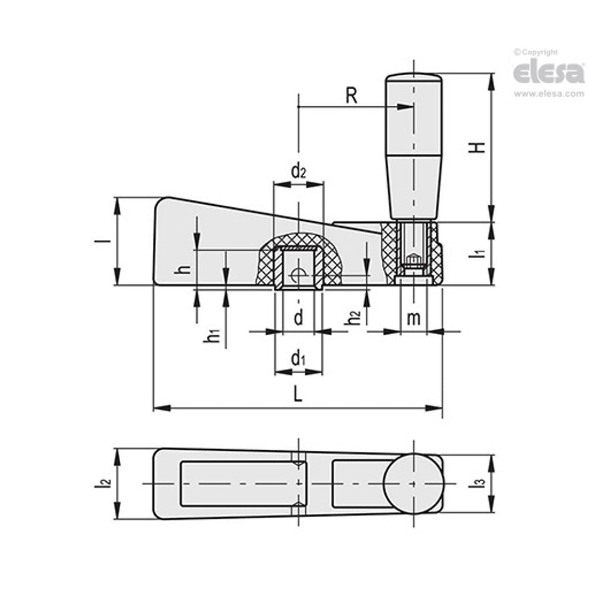 Balanced crank handle-ME.65
