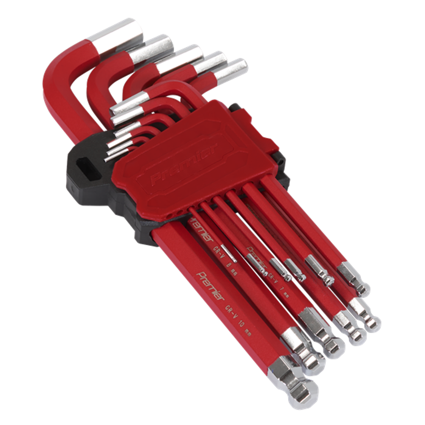 Ball-End Hex Key Set Long Metric - 11 Piece
