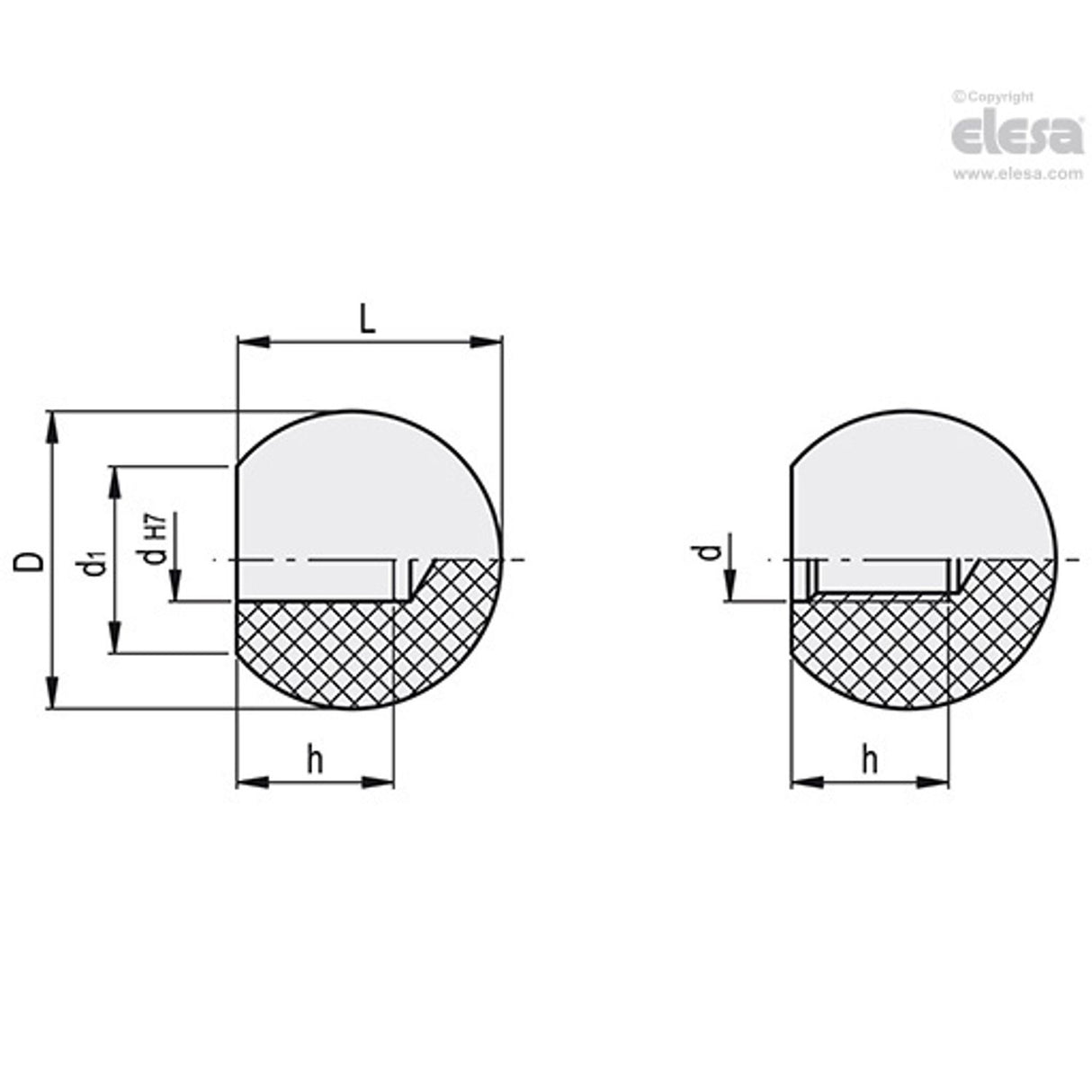 Ball knob-PLM.20-M5 - 504022-E