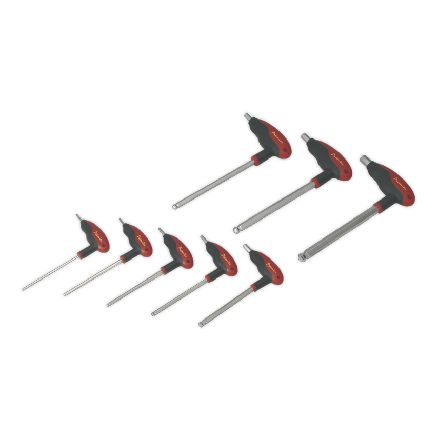 Ball-end Hex Key Set8 Piece T-Handle Metric