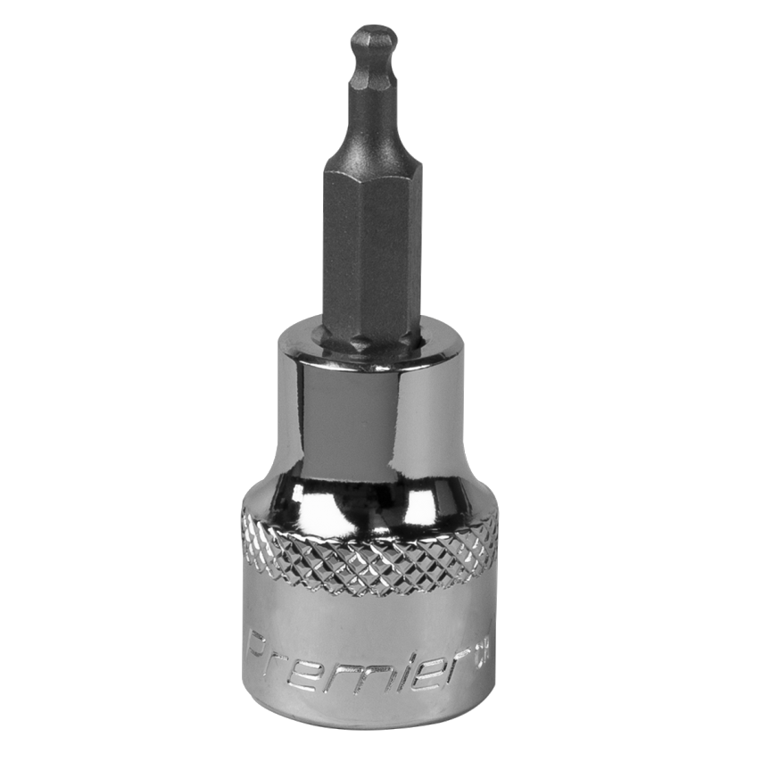Ball-end Hex Socket Bit 3mm 3/8" Square Drive
