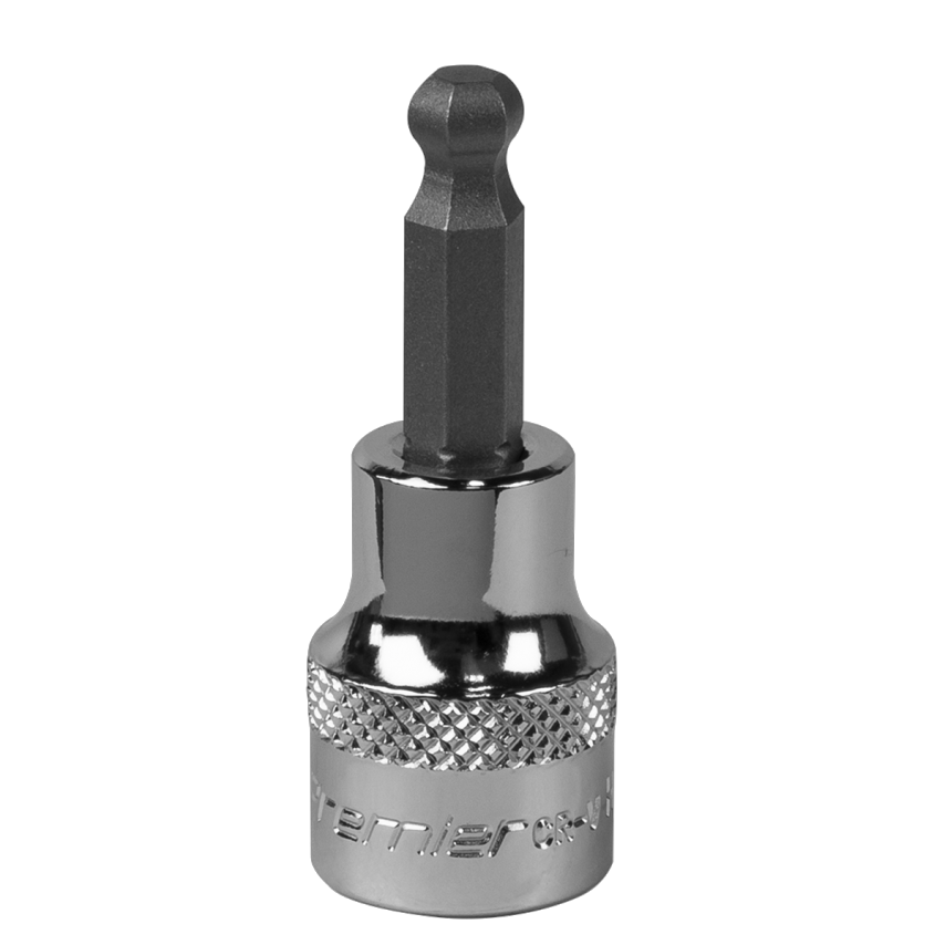 Ball-end Hex Socket Bit 6mm 3/8" Square Drive