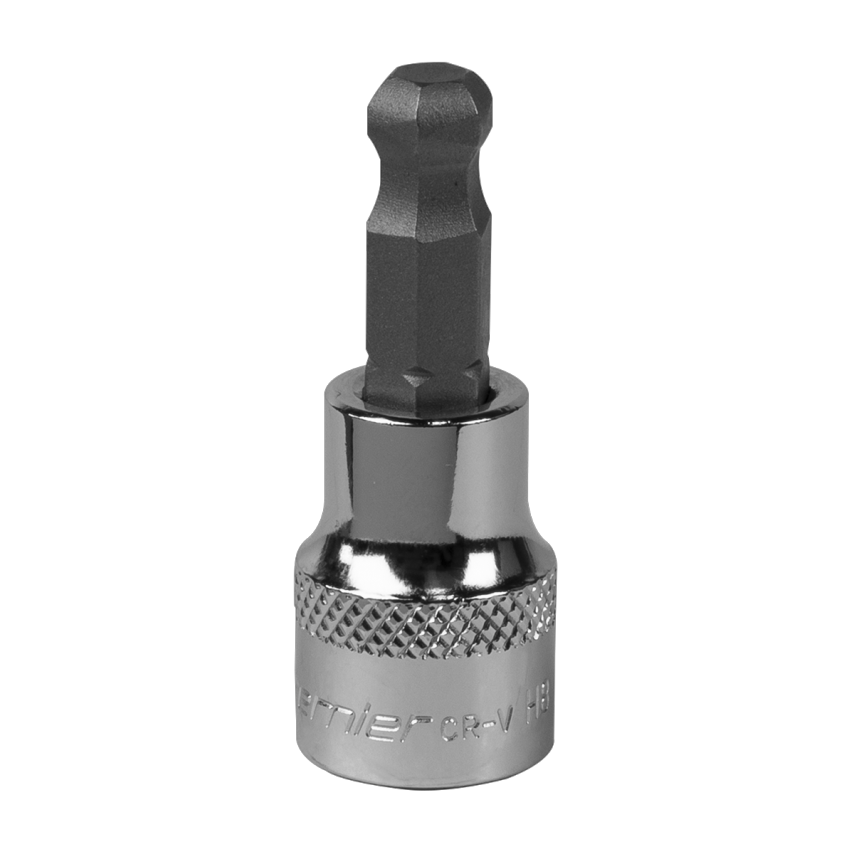 Ball-end Hex Socket Bit 8mm 3/8" Square Drive