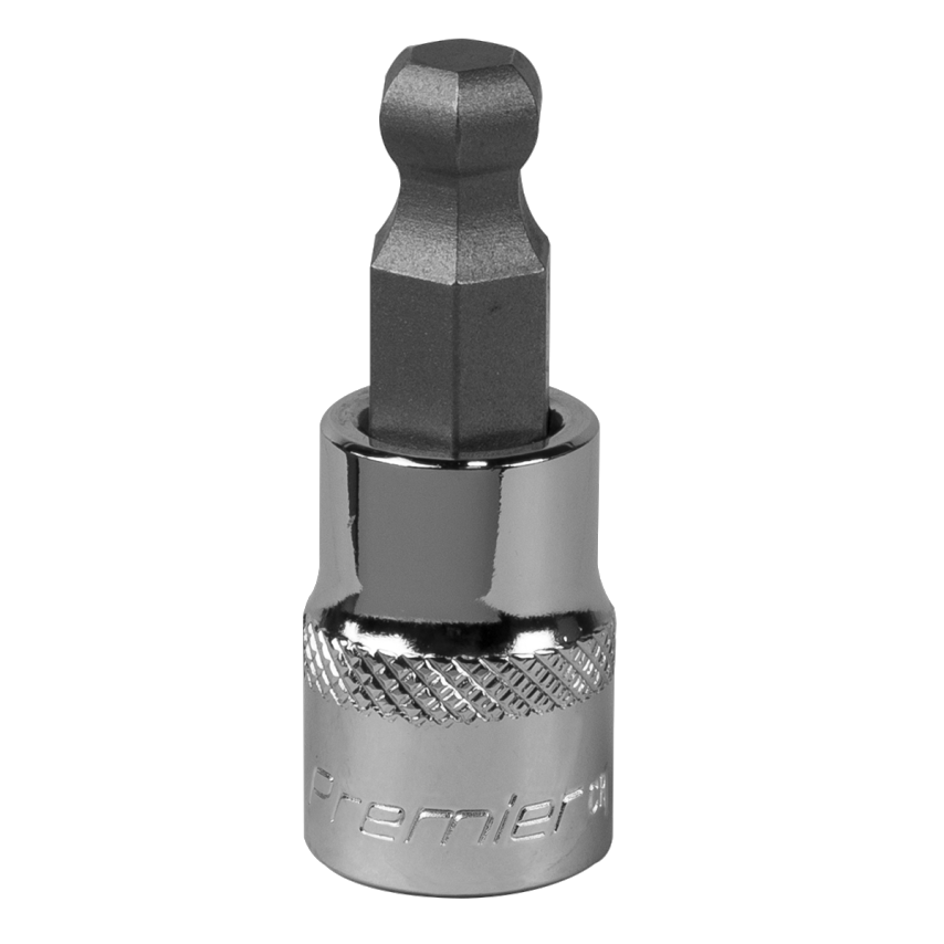 Ball-end Hex Socket Bit 9mm 3/8" Square Drive