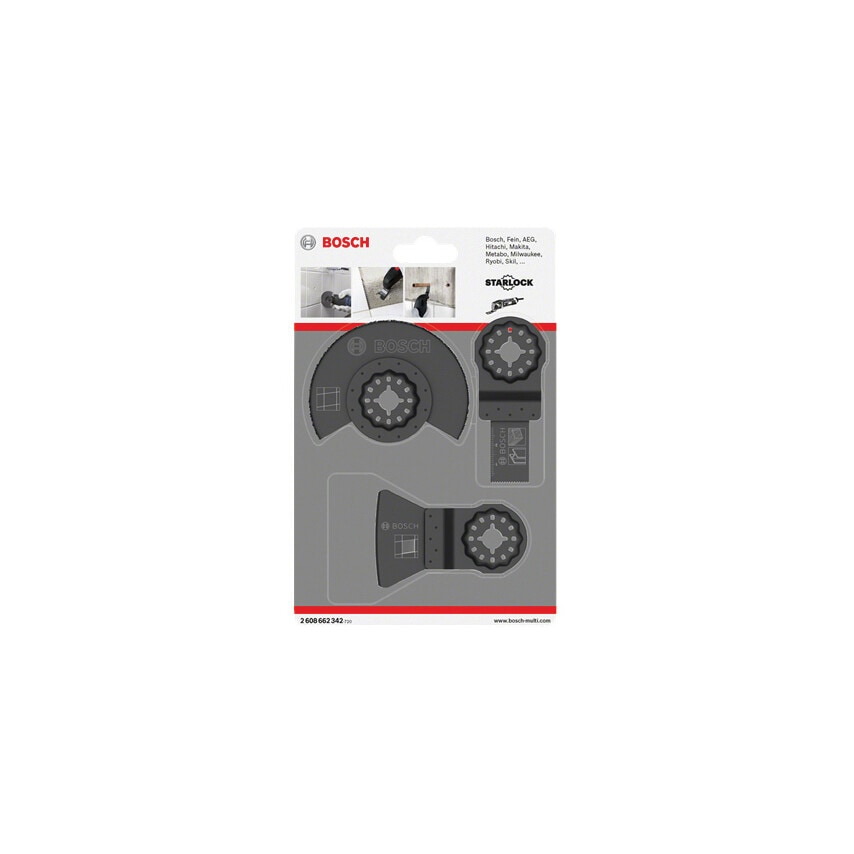Basic 3 Piece Tile Set for Multi-tools - 2 608 662 342