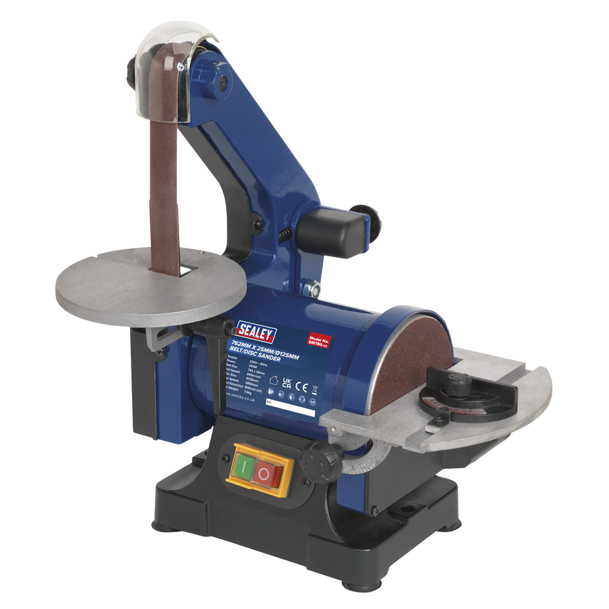 Belt/Disc Sander 25 x 762mm/125mm 250W/230V