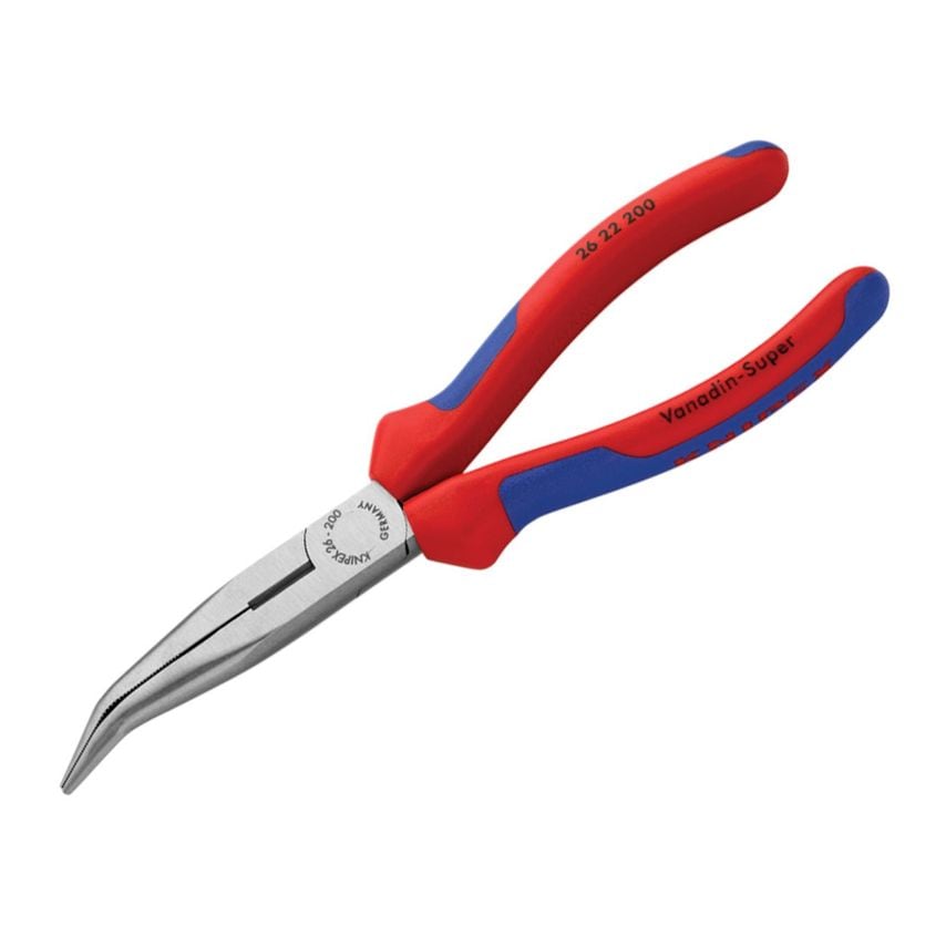 Bent Snipe Nose Side Cutting Pliers Multi-component Grip 200mm (8in)