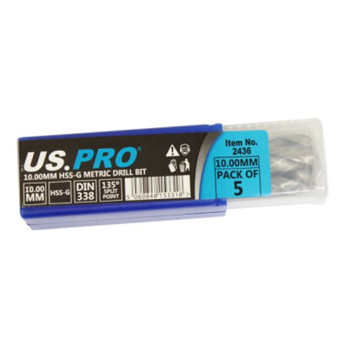 Bergen 10mm HSS Metric Ground Drill Bit (Pack of 5)