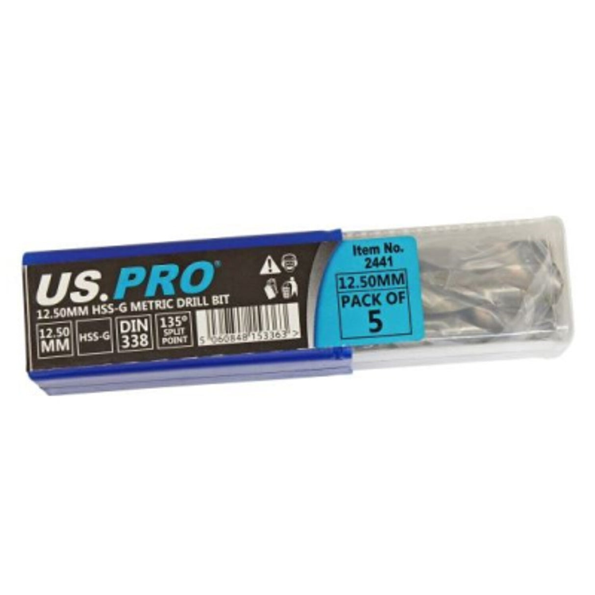 Bergen 12.5mm HSS Metric Ground Drill Bit (Pack of 5)