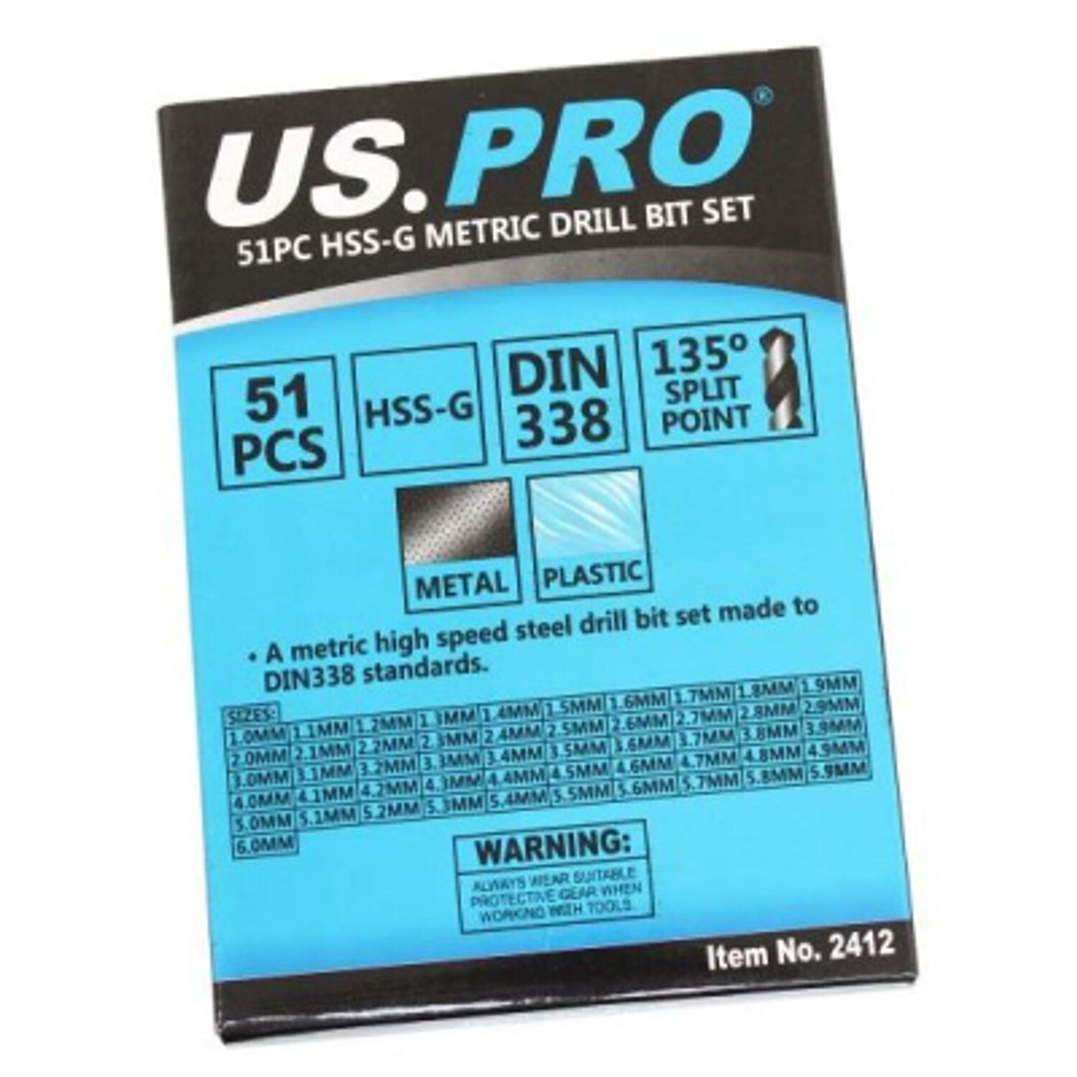 Bergen 51 Piece HSS Metric Ground Drill Bit Set