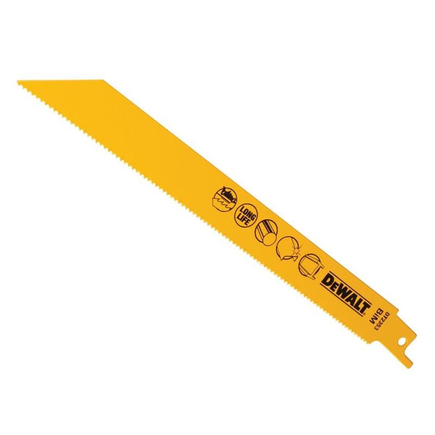 Bi-Metal Reciprocating Blade for Metal 203mm x 14 TPI (Pack 5) DEWDT2353QZ