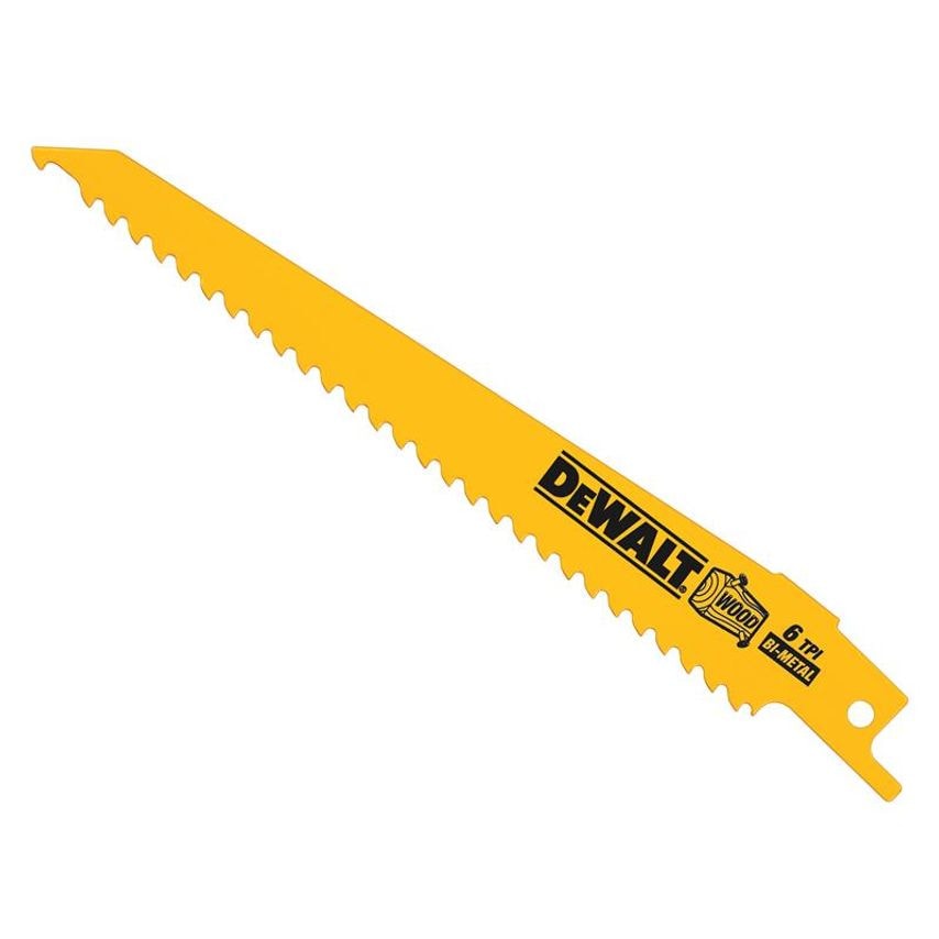 Bi-Metal Reciprocating Blade for Wood with Nails 152mm (Pack 5) DEWDT2359QZ