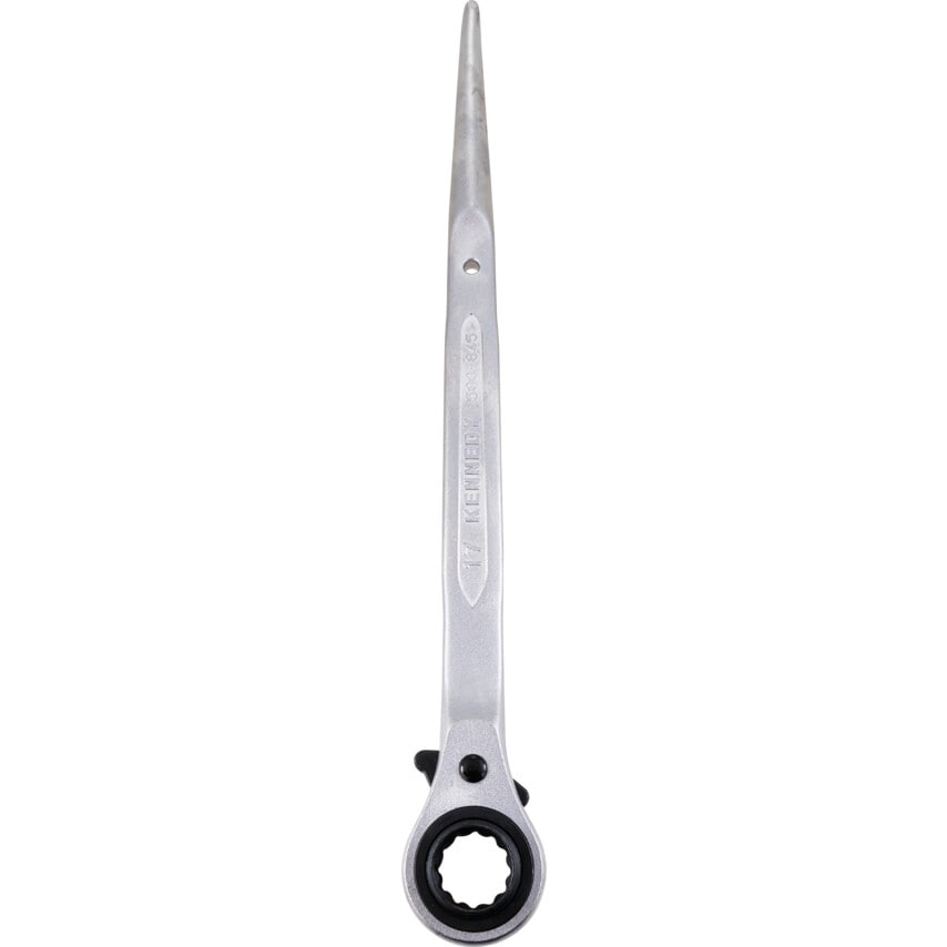 Bi-hexagon Ratchet Podger Spanner, Chrome Vanadium Steel, mm Length, 17mm x 19mm