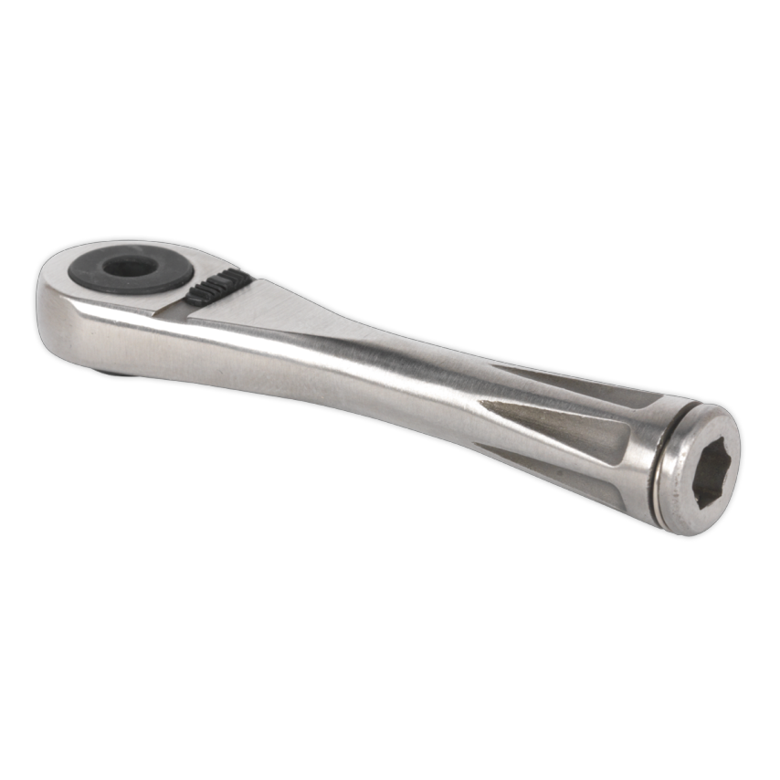 Bit Driver Ratchet Micro 1/4" Hex Stainless Steel