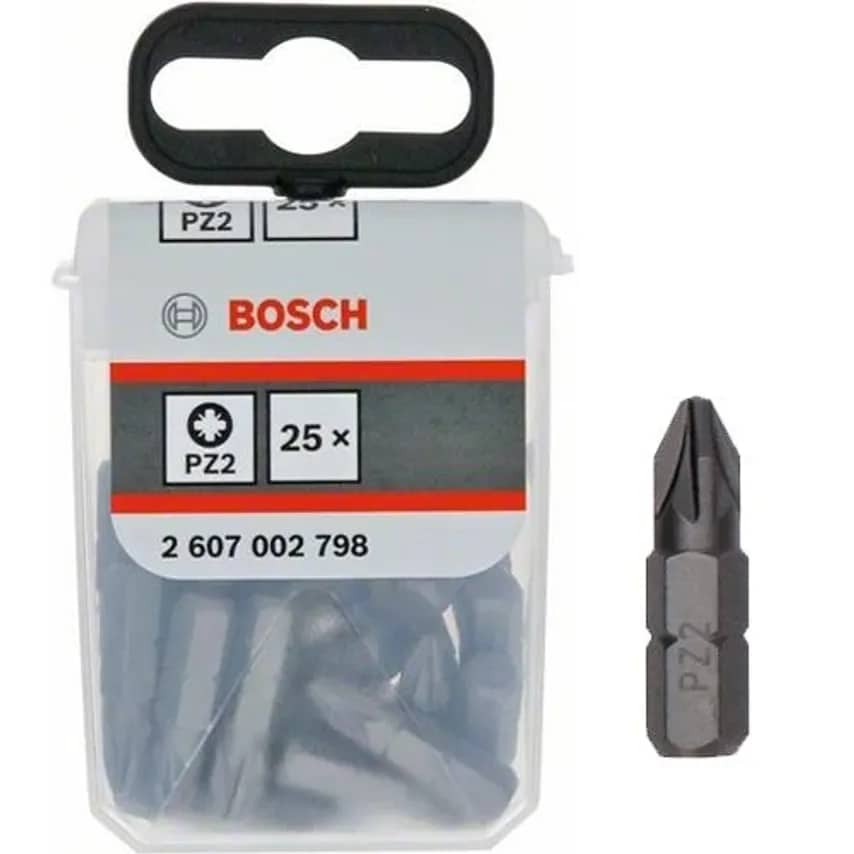 Bit Set Screwdriver extra Hard 25 Piece PZ2 Tictac Box