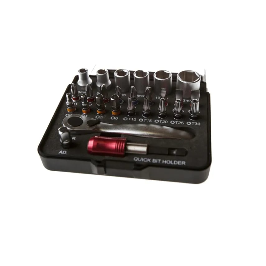 Bit Set Socket and screwdriver 27 Piece AAA Ratchet/click/drive